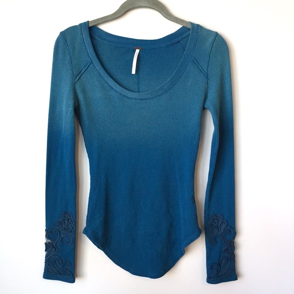 Free People Tops - 🌈 FINAL MARKDOWN Free People Blue Detailed Top